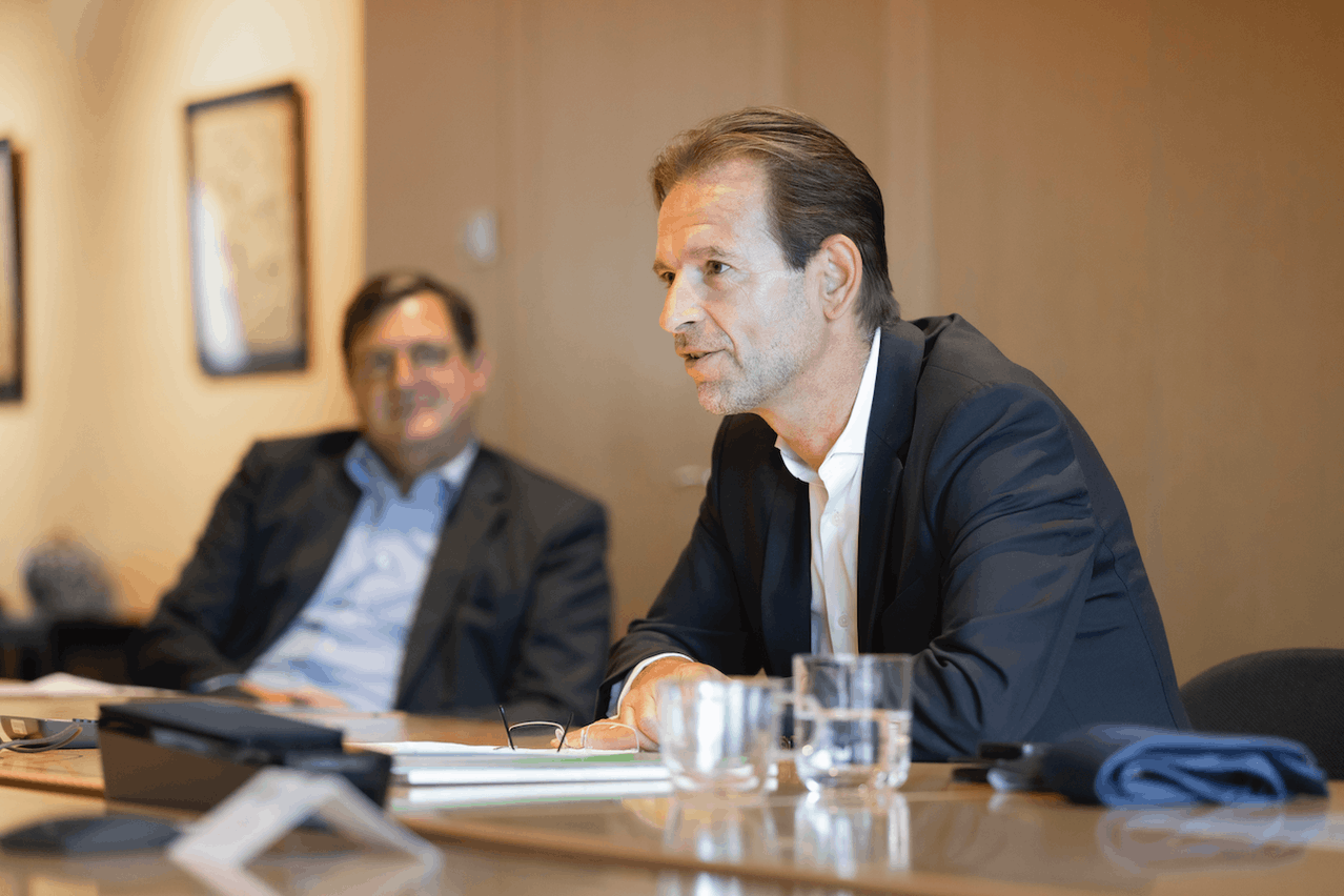 Olivier Chatain, Senior Country Officer pour le groupe Crédit Agricole au Luxembourg et CEO de CA Indosuez Wealth (Europe) Patricia Pitsch - Maison Moderne Publishing SA