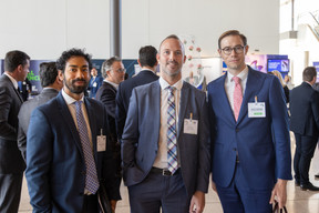 Mushfiqur Chowdhury of GFA, Michael Piret of Fund Channel and Gildas Blanchard of the Association of the Luxembourg Fund Industry. Photo: Romain Gamba/Maison Moderne