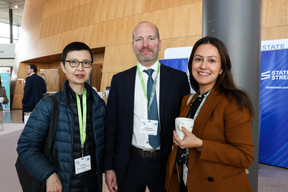 Sally Wong, Hong Kong Investment Funds Association (left); Jean-Marc Goy, chair of the Association of the Luxembourg Fund Industry (centre), seen attending Alfi’s Global Asset Management Conference, 19 March 2024. Photo: Eva Krins/Maison Moderne