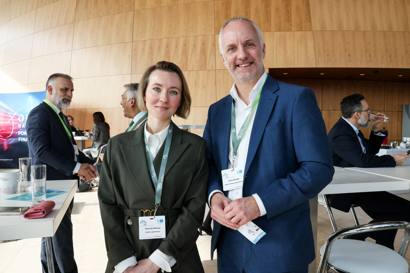 Alexandra Milongo, Zeidler Legal Services; Alexis Georges, Degroof Petercam Asset Services. Photo: Eva Krins/Maison Moderne