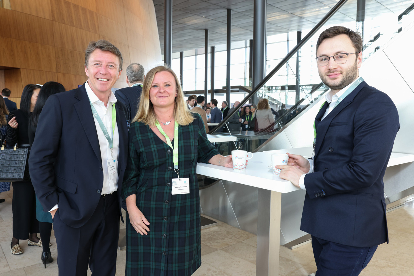 Steve Bernat, One Group Solutions (left); Malwina Kosucinska, Blackstone (second from left). Photo: Eva Krins/Maison Moderne