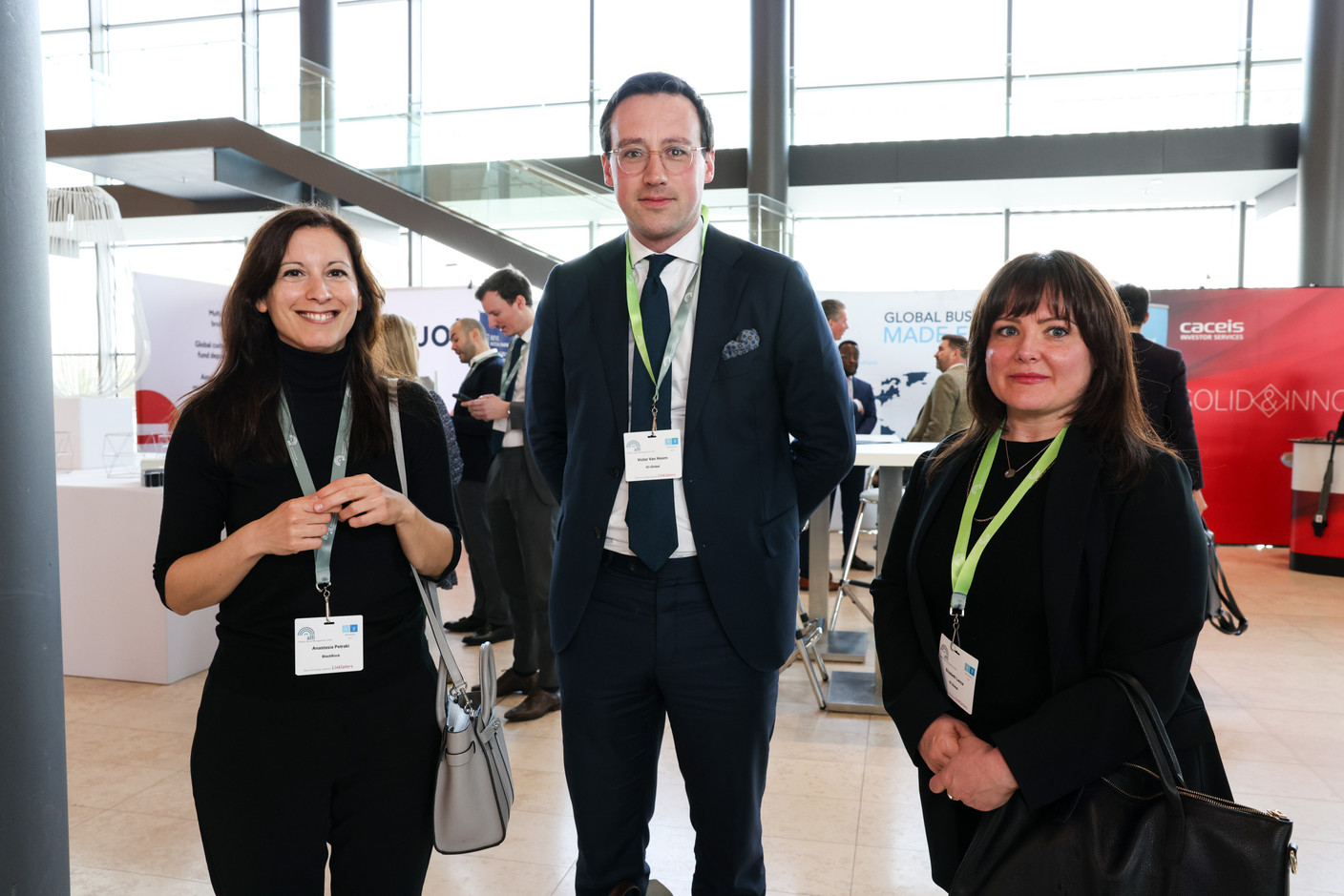 Anastasia Petraki, Blackrock; Victor Van Hoorn, ICI Global; Elizabeth Lance, ICI Global. Photo: Eva Krins/Maison Moderne