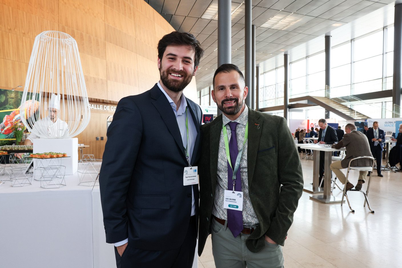 Tiago Freire de Andrade, Lynxai Technologies; Luis Salerno, Association of the Luxembourg Fund Industry. Photo: Eva Krins/Maison Moderne
