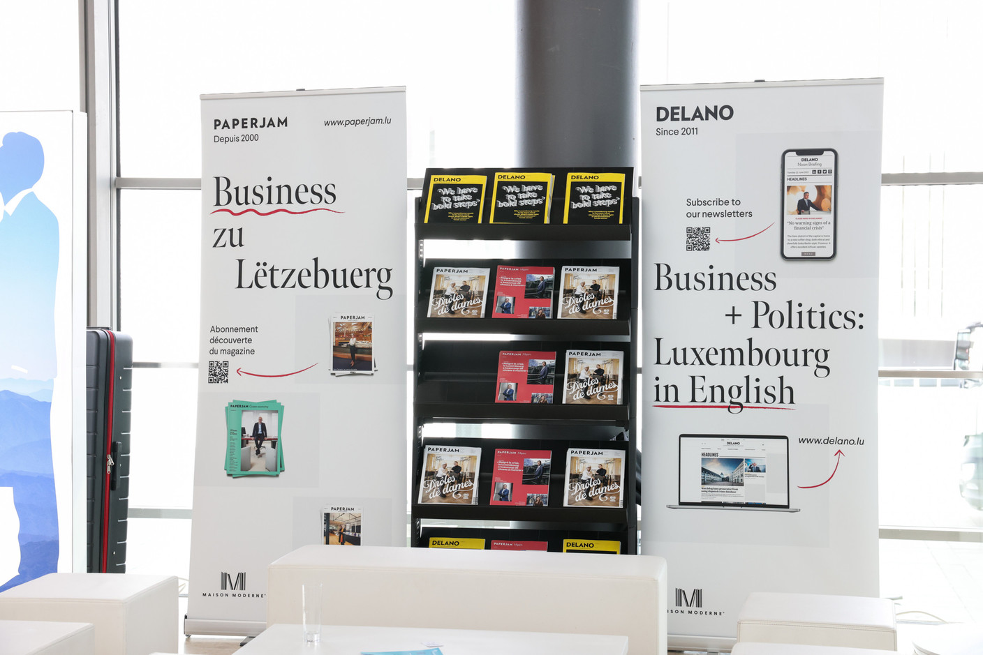 The Delano stand at the Association of the Luxembourg Fund Industry’s Global Asset Management Conference, held at the European Convention Center, 19 March 2024. Photo: Eva Krins/Maison Moderne