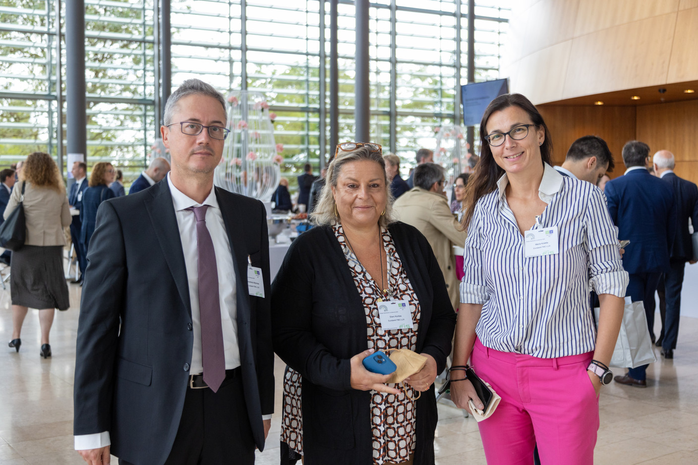 Theofanis Mylonas, Eleni Koritsa and Maria Koletta, all with Eurobank FMC-Lux. Photo: Romain Gamba/Maison Moderne