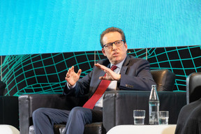Jonathan Lipkin, director, policy, strategy & innovation, The Investment Association, seen speaking on the “From Bull to Bear--will market volatility create new opportunities?” panel during the Cross-Border Distribution Conference, 25 May 2023. Photo: Romain Gamba