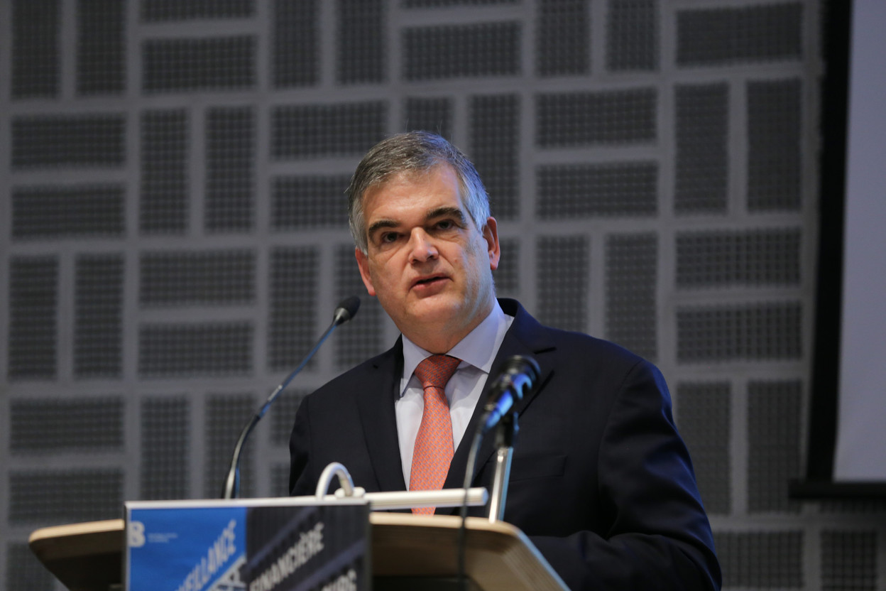 Claude Marx, director general of the Luxembourg financial regulator CSSF, expressed scepticism about cryptocurrencies during an Association of the Luxembourg Fund Industry conference, 22 March 2022. Library picture: Claude Marx is seen speaking at a CSSF event, 2 October 2020. Photo: Romain Gamba/Maison Moderne