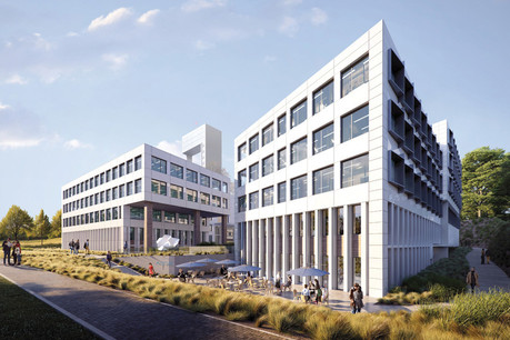 Codic Luxembourg et Tralux Immobilier ont annoncé, lundi 16 septembre, la signature d’un contrat de bail avec International Workplace Group (IWG) pour un centre Regus de 2.535m² dans l’immeuble Lhassa du projet Altitude développé à Leudelange. (Visuel: Art&Build et Beiler&François/Codic /Tralux Immobilier)