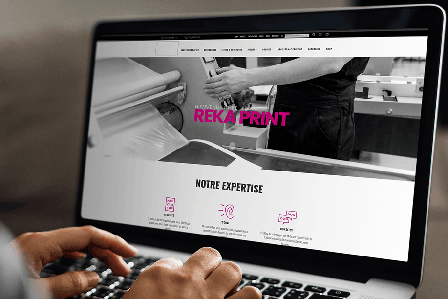 Les quatre nouveaux sites de Reka: Reka-Print, Reka-Packaging, Reka-Large Format Printing, Reka-Goodies. (Photo: Reka S.A.)