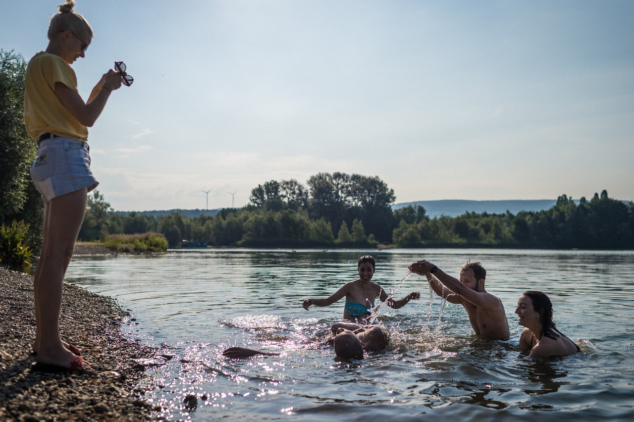 La baignade est autorisée dans le lac de Remerschen. (Photo: ORT Région Moselle)