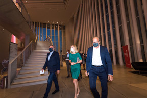 François Bausch (Ministre de la Mobilité et des Travaux publics), Taina Bofferding (Ministre de l’Intérieur) et Claude Turmes (Ministre de l’Énergie) ((Photo: Nader Ghavami/Maison Moderne))