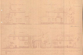 Élévations d’Hubert Schumacher pour les façades en 1928. (photo: D.R.)