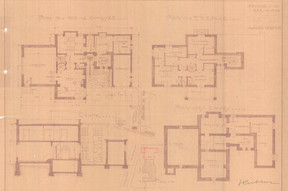 Plans des espaces intérieurs (1928) par Hubert Schumacher. (Photo: D.R.)