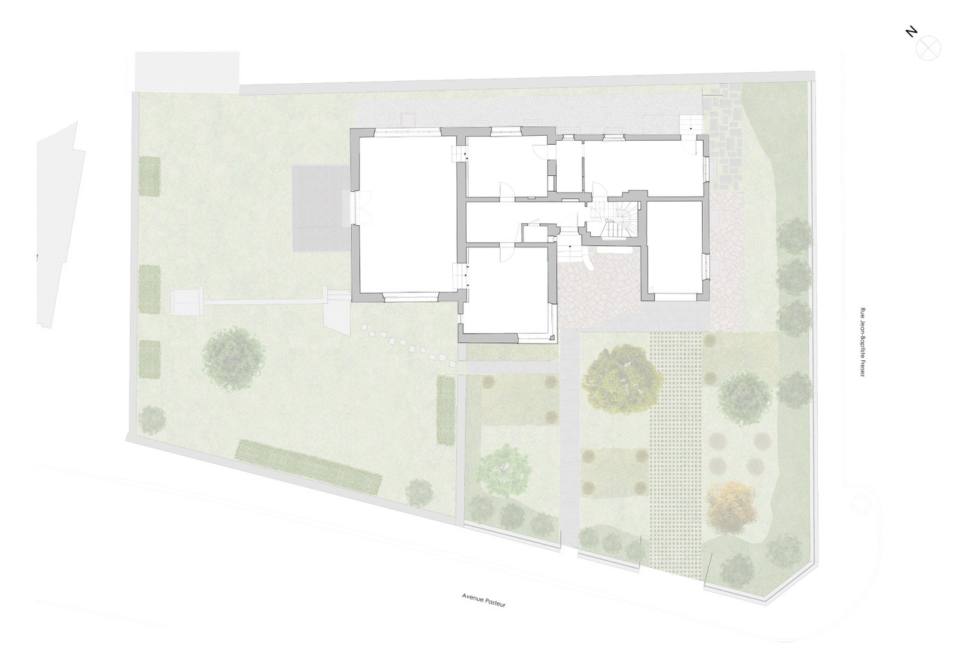 Plan des aménagements extérieurs en 2024. (Illustration: Diane Heirend architecture & urbanisme) 