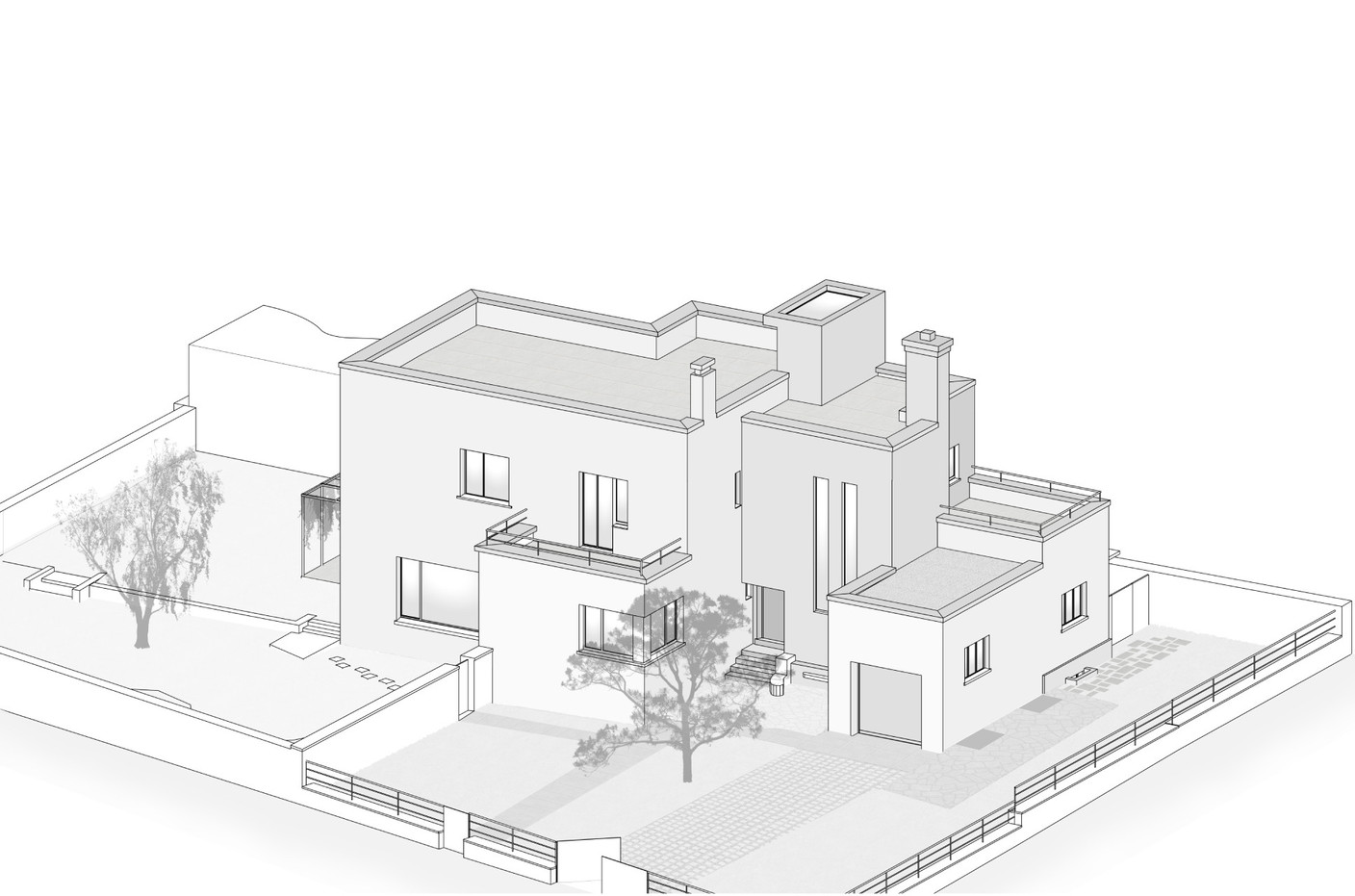 Axonométrie du projet (Illustration: Diane Heirend architecture & urbanisme) 