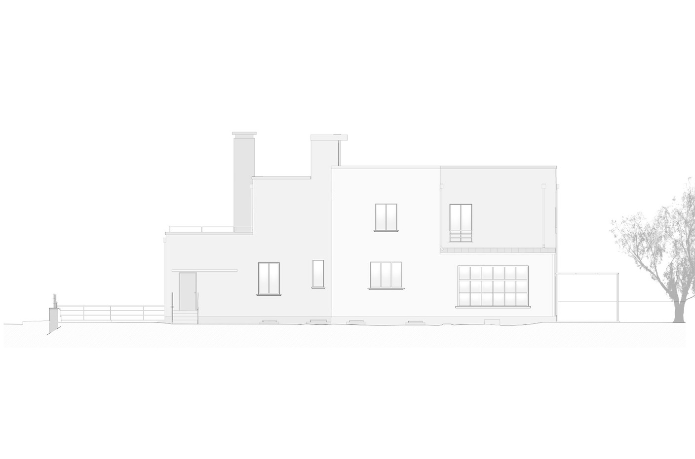 Façade arrière (Illustration : Diane Heirend architecture & urbanisme) 