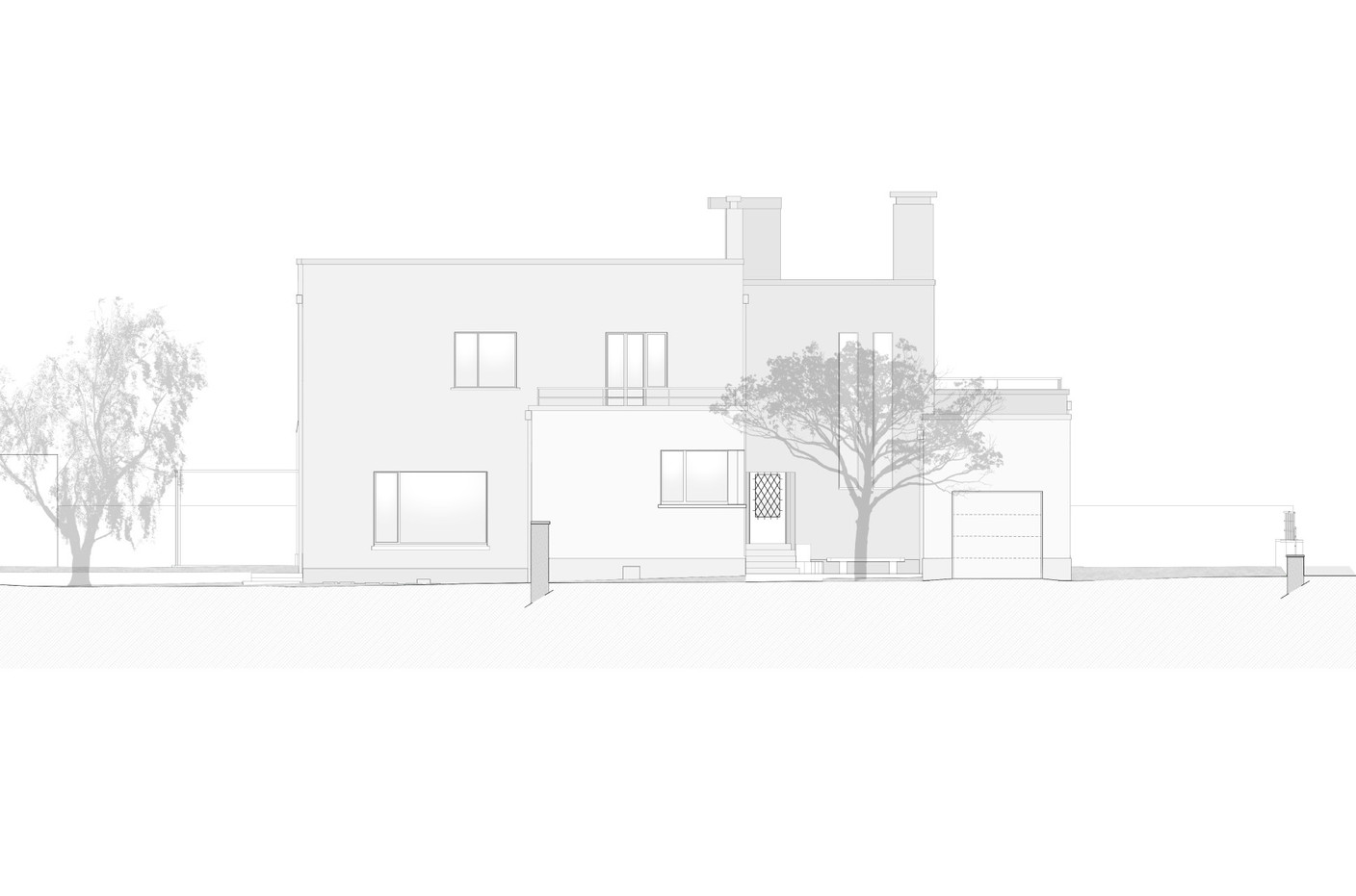 Façade avant (Illustration : Diane Heirend architecture & urbanisme) 