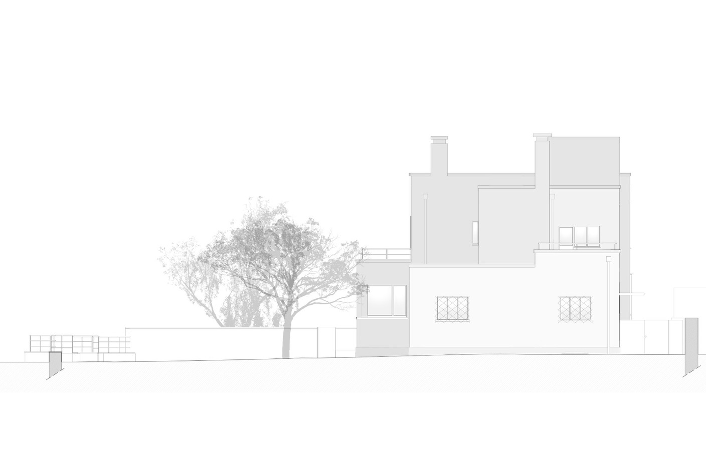 Façade droite (Illustration : Diane Heirend architecture & urbanisme) 