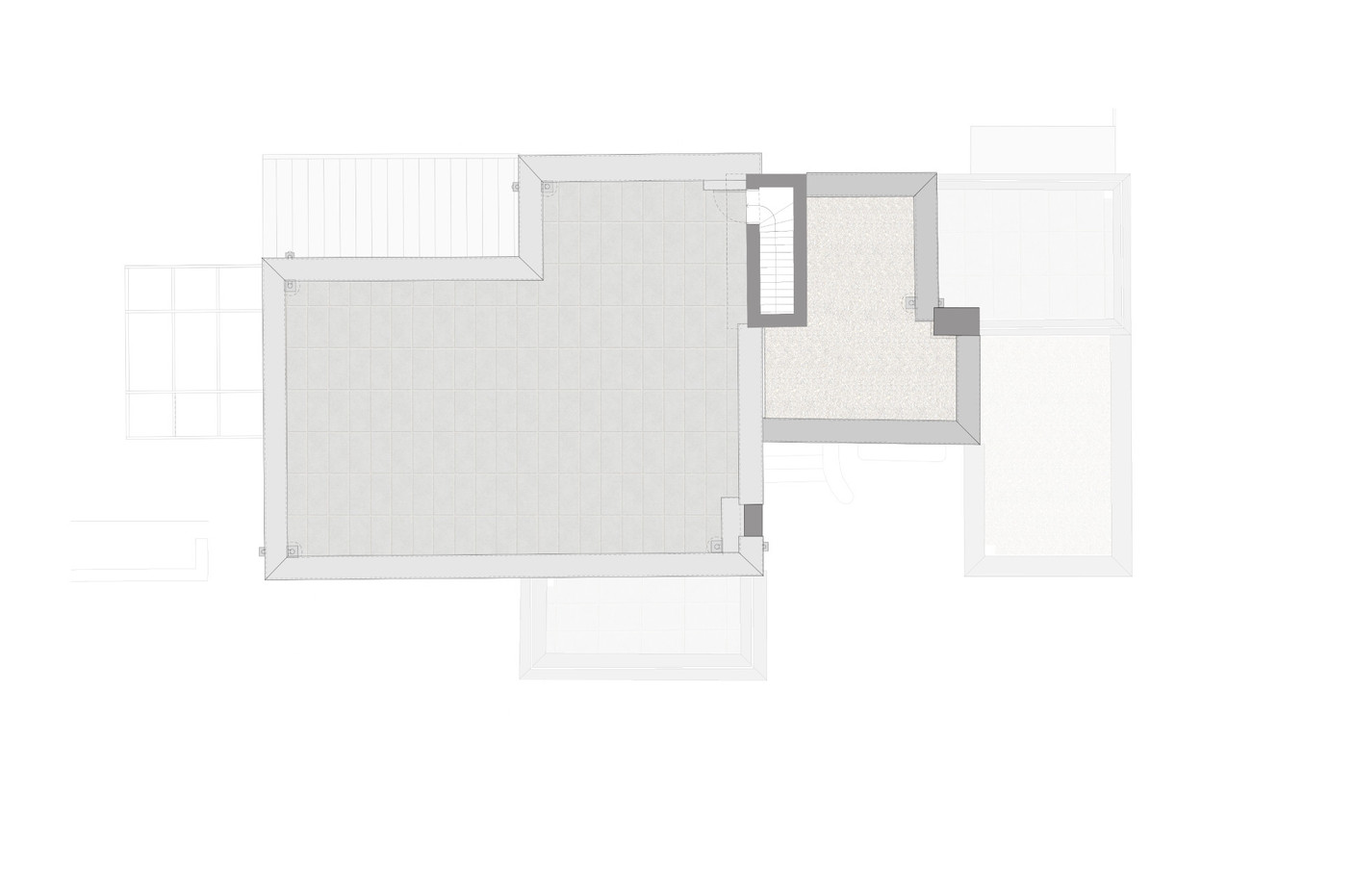 Plan de la toiture terrasse (Illustration : Diane Heirend architecture & urbanisme) 