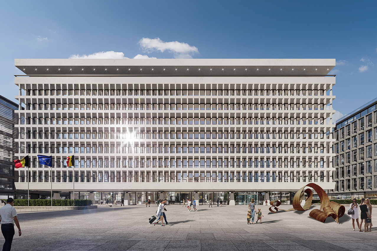 La façade de ce bâtiment est l’une des plus emblématiques de Bruxelles. (Illustration: A2M, Moreno Architecture & Associés)