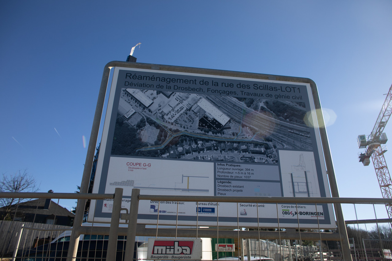  La deuxième phase du réaménagement de la rue des Scillas et du Rangwee devrait durer jusqu’à la mi-juillet. (Photo: Matic Zorman/Maison Moderne)