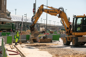 Chantier du tram à la Gare. ((Photo: Matic Zorman / Maison Moderne))