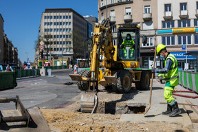 Chantier du tram à la Gare. ((Photo: Matic Zorman / Maison Moderne))
