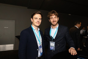 Etienne Sevenier (Vontobel Asset Management) and Yann Ginther (Vontobel) at the Clearstream Fund Summit, Kirchberg Kinepolis, 10 October 2024. Photo: Eva Krins/Maison Moderne