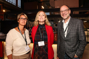 Caroline Lamboley (Lamboley Executive Search), Béatrix Charlier (P'OP) et David Sibaud (Reckinger Alfred). (Photo: Marie Russillo/Maison Moderne)