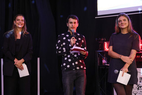 Marie-Jo Gutenkauf, Emilio Naud et Rebeca Suay (Paperjam). (Photo: Marie Russillo/Maison Moderne)