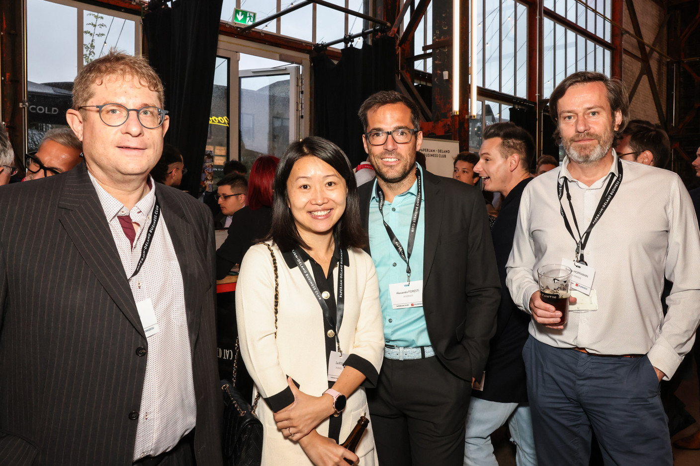 Paul Welbes, Zoé Peter, Alessandro Foresti et Romain Hoffmann (Spuerkeess). (Photo: Marie Russillo/Maison Moderne)