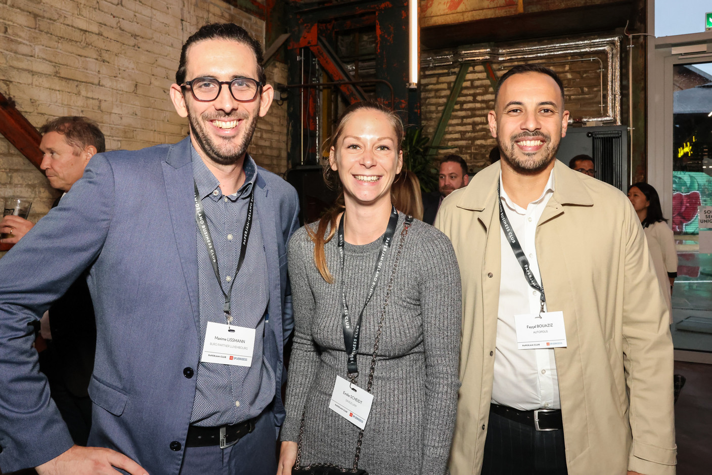 Maxime Lissmann (Buro Partner), Emilie Scheidt (Savile.law) et Fayçal Bouaziz (Autopolis). (Photo: Marie Russillo/Maison Moderne)