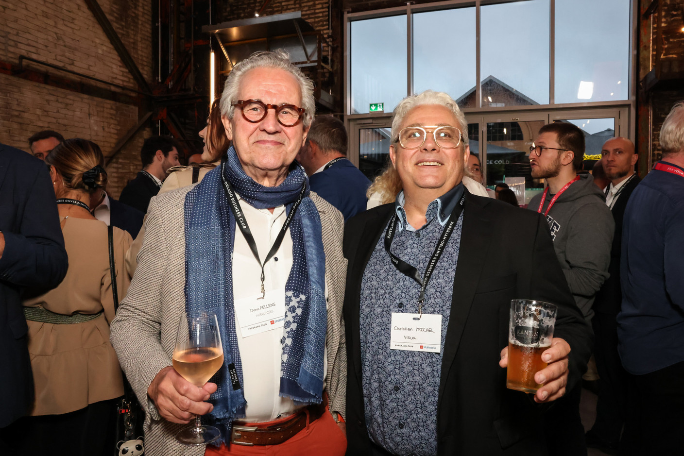 Denis Fellen (Interlycées) et Christian Michel (Visua). (Photo: Marie Russillo/Maison Moderne)