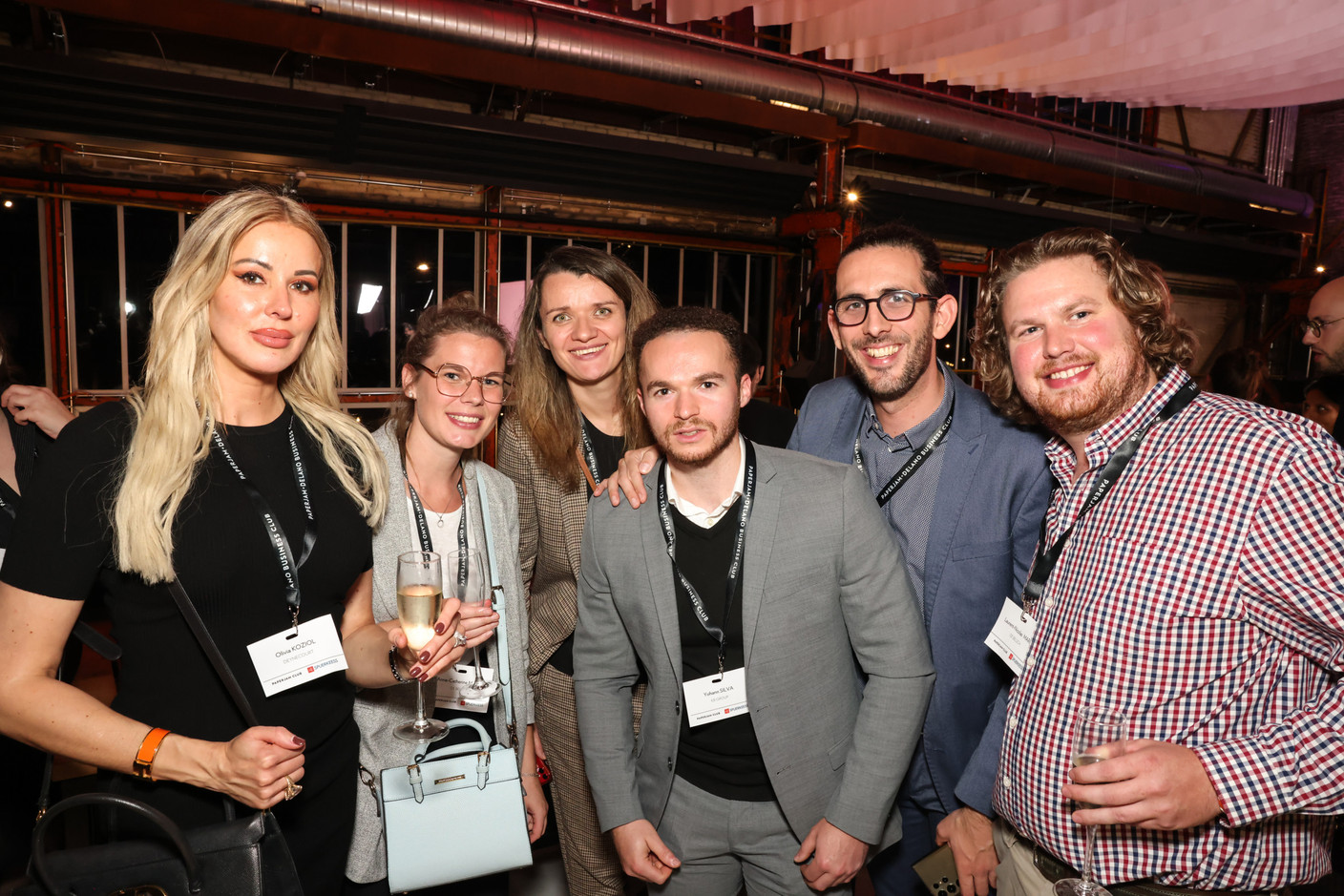 Olivia Koziol (Deynecourt), Anne-Catherine Marin (De Belsch), Olga Frolova (Légère Hôtel Luxembourg), Yohann Silva (KB Group), Maxime Lissmann (Buro Partner) et Laurent-Nicolas Marin   (De Belsch). (Photo: Marie Russillo/Maison Moderne)