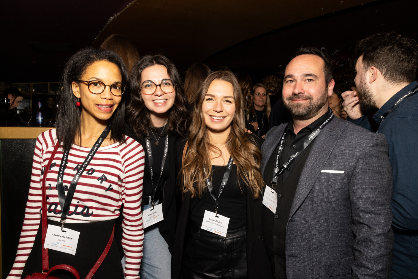 Charlene Massolin, Kathia Kadri (Deloitte), Louise Cazzoli, Clement Mazeries (Payconiq International). (Photo: Eva Krins / Maison Moderne)
