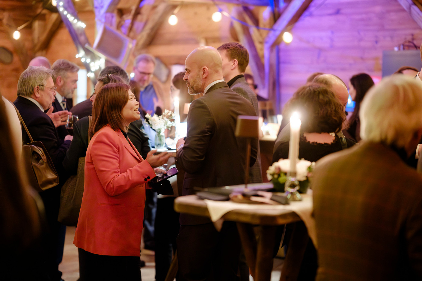 Lai Zipo (Invest Hong Kong) au cocktail d'hiver de Lafo à la Brasserie Schuman, le 11 février 2025. (Photo: Pancake! Photographie)