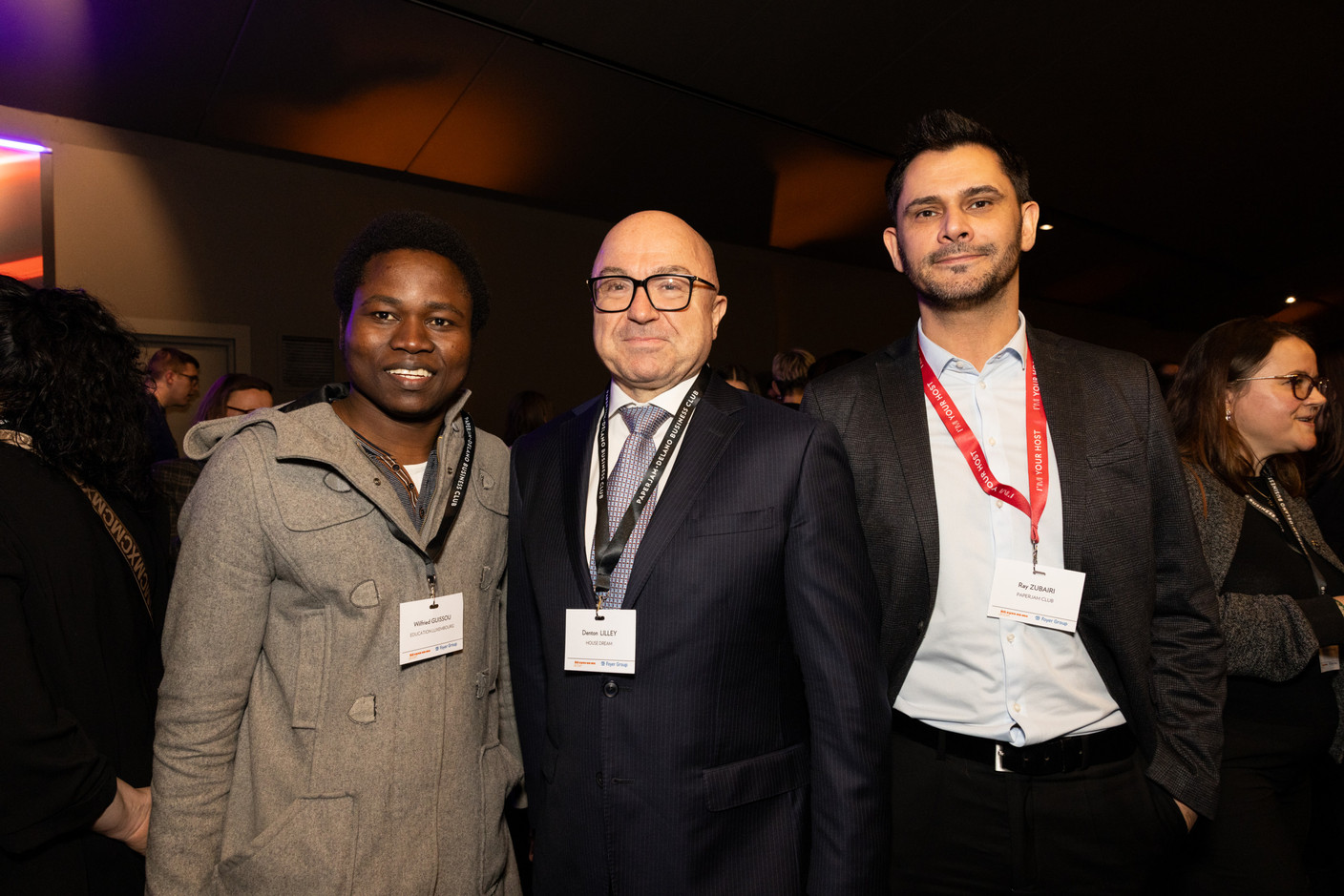 Wilfried Guissou (Education Luxembourg), Denton Lilley (House Dream) et Ray Zubairi (Paperjam Club). (Photo: Eva Krins/Maison Moderne)