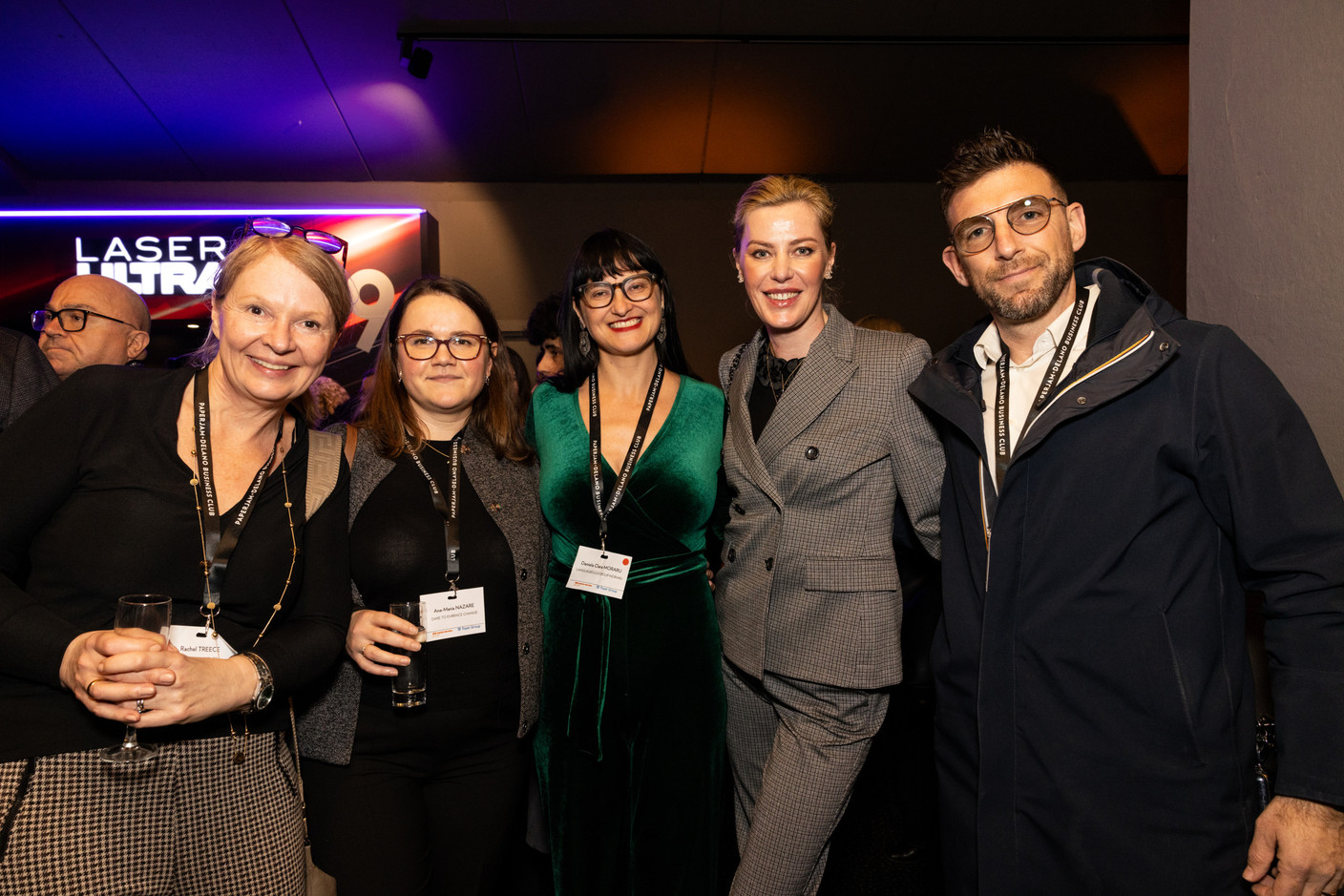 Rachel Treece (Henka Institute), Ana-Maria Nazare (Dare to Embrace Change), Daniela Clara Moraru (Langues.Lu/Group Moraru) et Christophe Michel (Mineko). (Photo: Eva Krins/Maison Moderne)