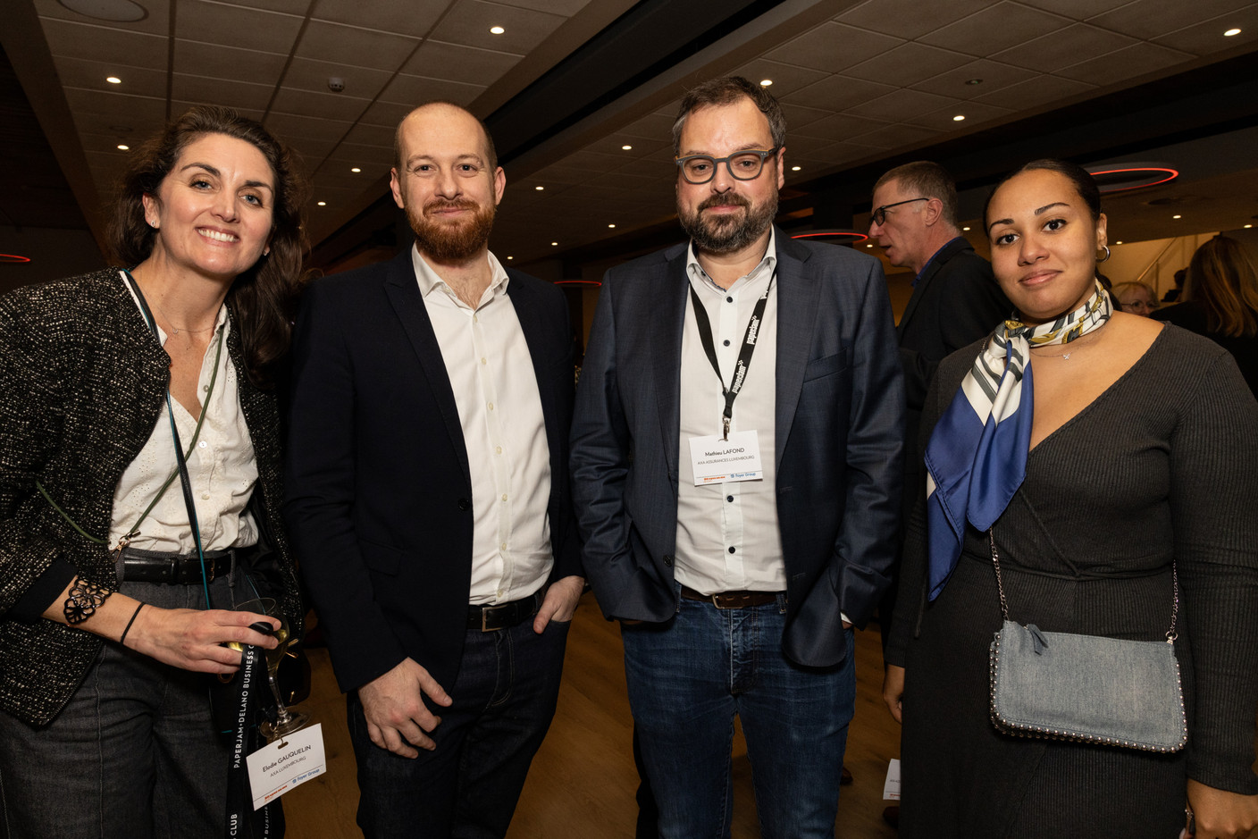 Elodie Gauquelin, Romain Galas, Mathieu Lafond et Salomé Sery (Axa Assurances Luxembourg). (Photo: Eva Krins/Maison Moderne)