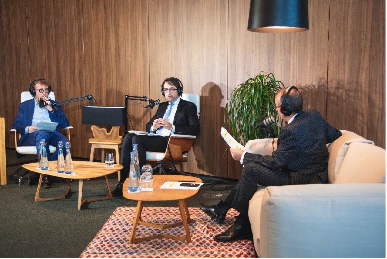 Laurent Schummer, Marc Mouton (Partners, Arendt & Medernach) et Jim Kent (Maison Moderne). (Photo: Marc Blasius/Maison Moderne)