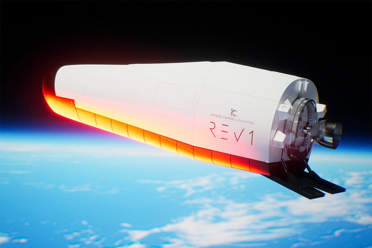 Évolution de l’IXV et du Space Rider, le REV1 permet d’embarquer une tonne de matériel pour fabriquer de nouveaux matériaux, de nouveaux liquides, de nouvelles plantes ou des cellules dans l’espace. (Photo: Orbital Views)