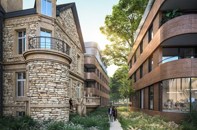 Ce nouveau développement instaure un dialogue entre bâti ancien, architecture contemporaine et nature. (Illustration : ICN)