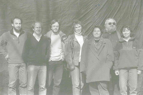 Roger Spautz (2e à gauche) fait partie des pionniers de Greenpeace au Luxembourg aux côtés de (de gauche à droite) Luc Stoffel, Cary Greisch, Martina Holbach, Martine Kass, Raymond Triebel et Danielle Petesch. (Photo: Greenpeace)