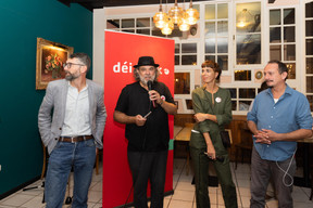 Déi Lénk’s election night headquarters was at Chiche. Photo: Romain Gamba/Maison Moderne