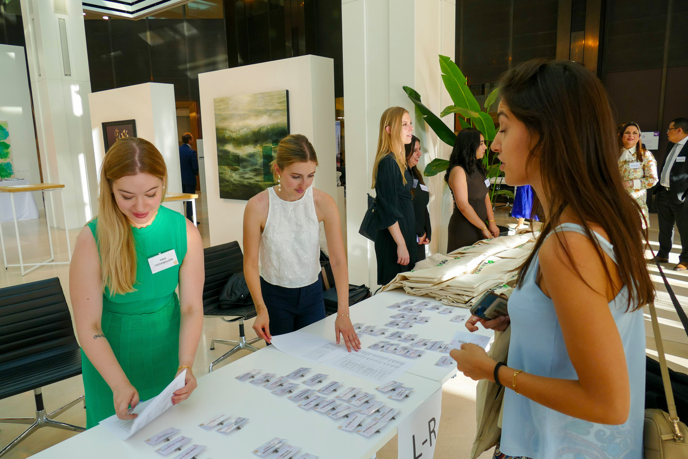 Anja Trenkwalder (left), compliance associate at LaSalle Investment Management. Photo: Rotary Club Luxembourg Hearts 