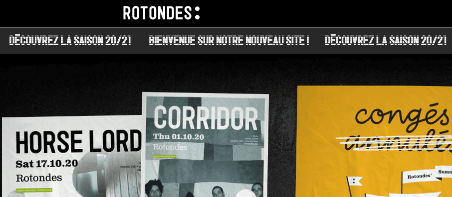 Le nouveau site internet des Rotondes, créé avec l’agence Cropmark, a un look «léché mais pas trop» et permet de s’orienter plus facilement qu’avant parmi les différents pôles du centre culturel phare de Bonnevoie (Photo: Printscreen rotondes.lu