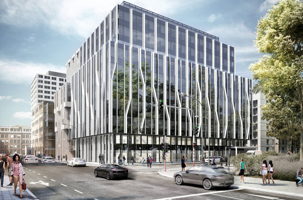 The Royal Park office building, on boulevard Royal, has been sold to Pontegadea, an investment vehicle for the family behind the Zara fast fashion chain, for €175m. Illustration: BFF.../Baltisse