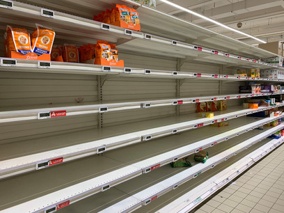 Après le rush, le calme semble être revenu dans les supermarché. (Photo: Paperjam)