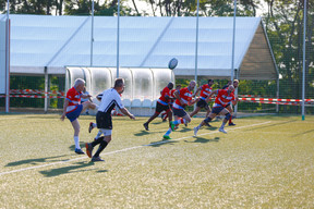  Rugby Club Luxembourg veterans play a friendly game at the club’s stadium in Cessange.  Photo: Craig Griffiths