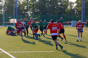 Rugby Club Luxembourg veterans play a friendly game at the club’s stadium in Cessange.  Photo: Craig Griffiths